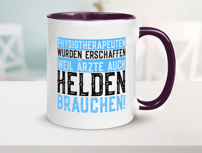 Physiotherapeut | Helden Therapeutin lustiger Spruch Humor Geschenkidee Tasse