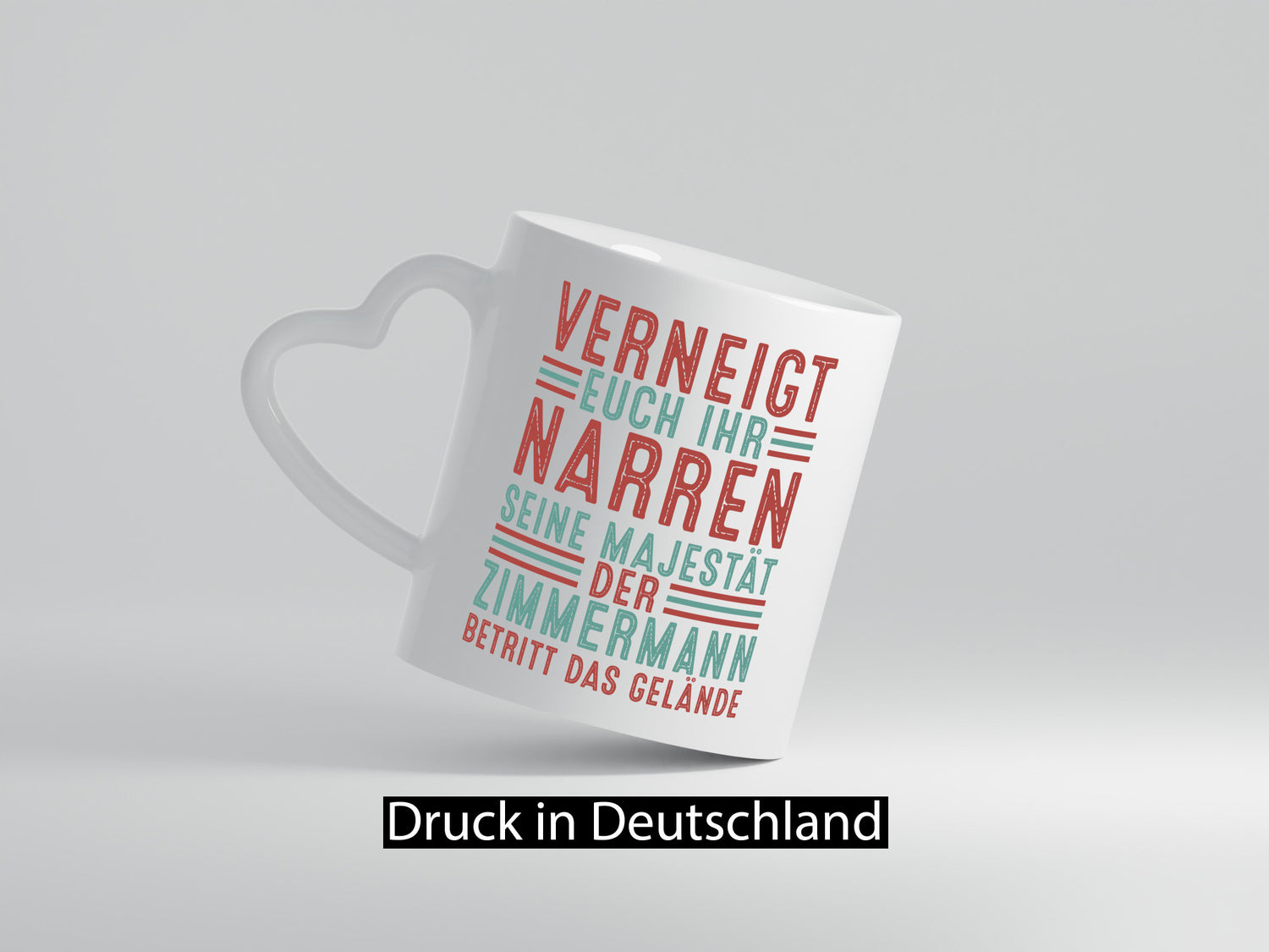 Verneigt euch: Zimmermann | Handwerker Holzbau Humor Geschenkidee Tasse