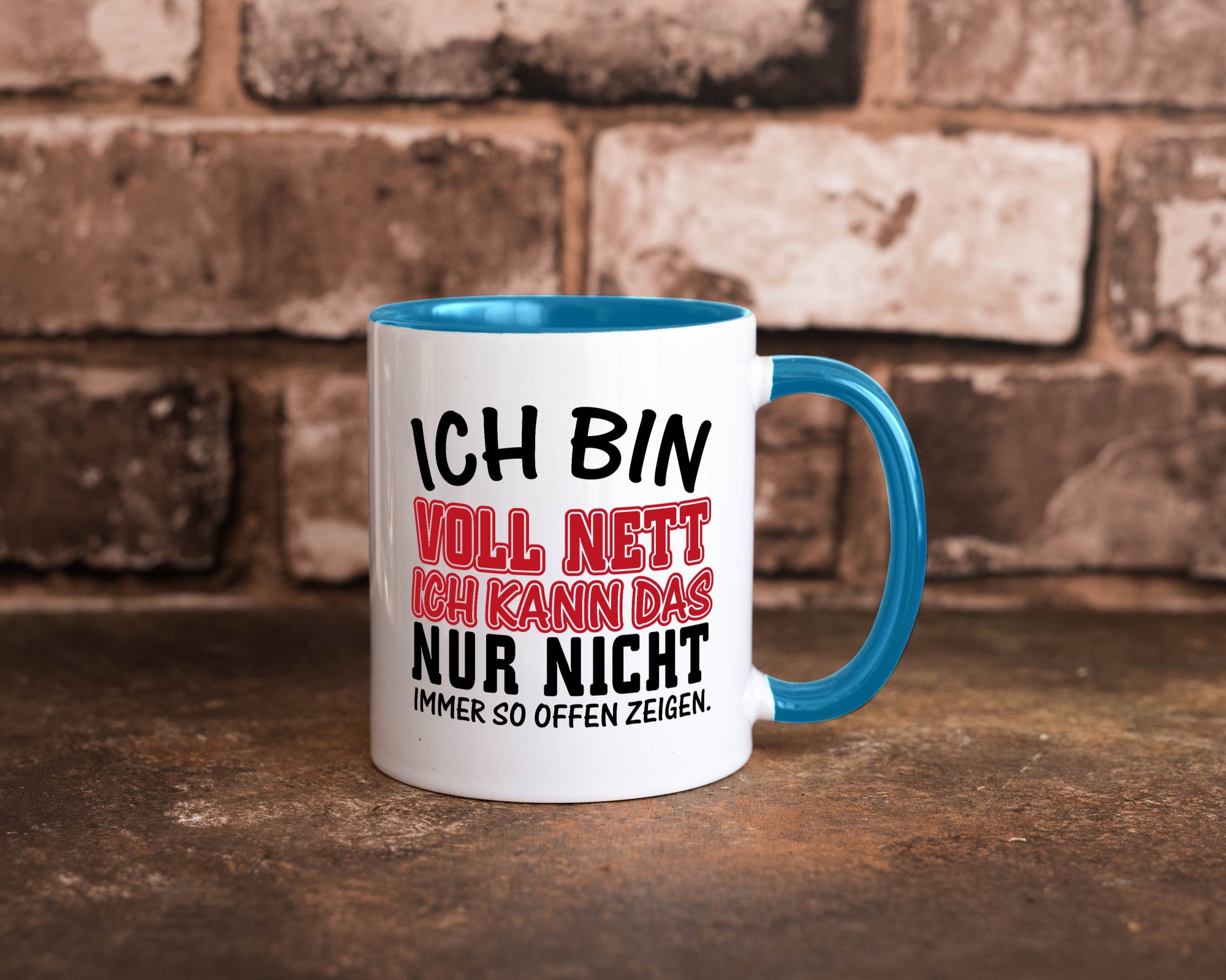 Ich bin voll nett Geschenkidee Humor Tasse