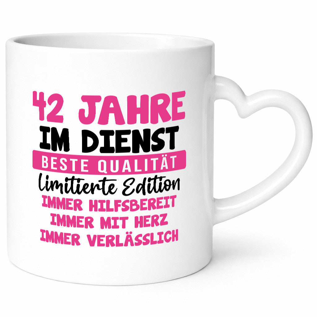 42 Jahre im Dienst | Jubiläum Arbeit v10 lustig Kollegen Büro Geschenk Tasse