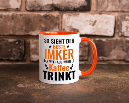 Kaffee trinkt: Imker | Imkerei lustiger Spruch Geschenk Humor Geschenkidee Tasse