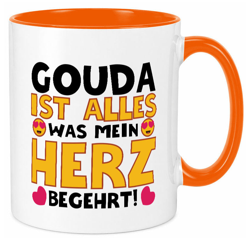 Ich brauche Gouda | Käseliebhaber Käse lustig Humor Geschenkidee Geschenk Tasse