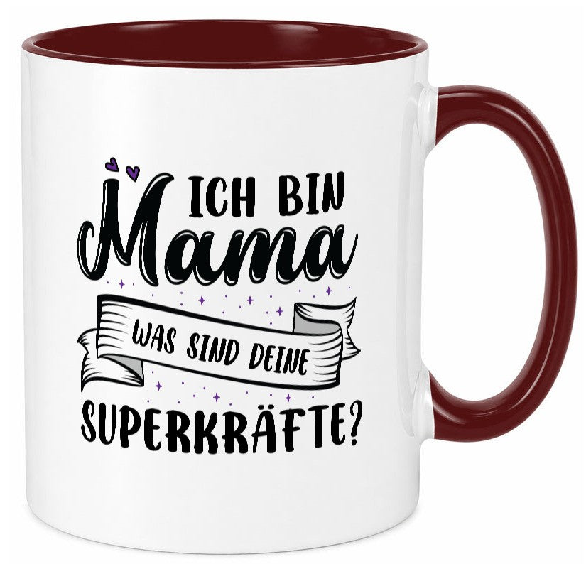 Superheldin Mama | Muttertag superkraft lustiger Spruch Geschenk Familie Tasse