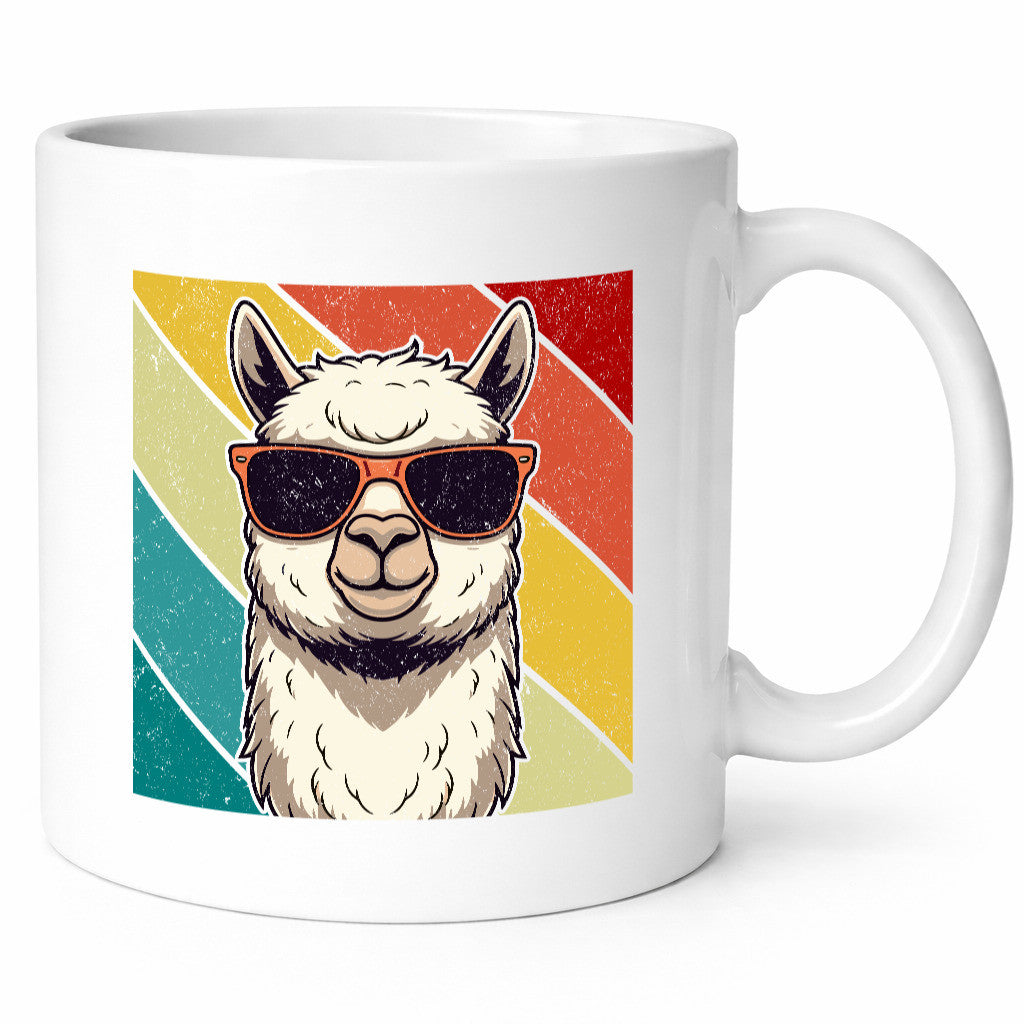Lama | Retro Alpaka mit Sonnenbrille Geschenk Humor Geschenkidee lustiger