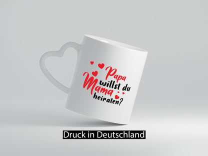 Papa, Mama, heiraten | Herzen Geschenk Familie Geschenkidee lustiger Spruch