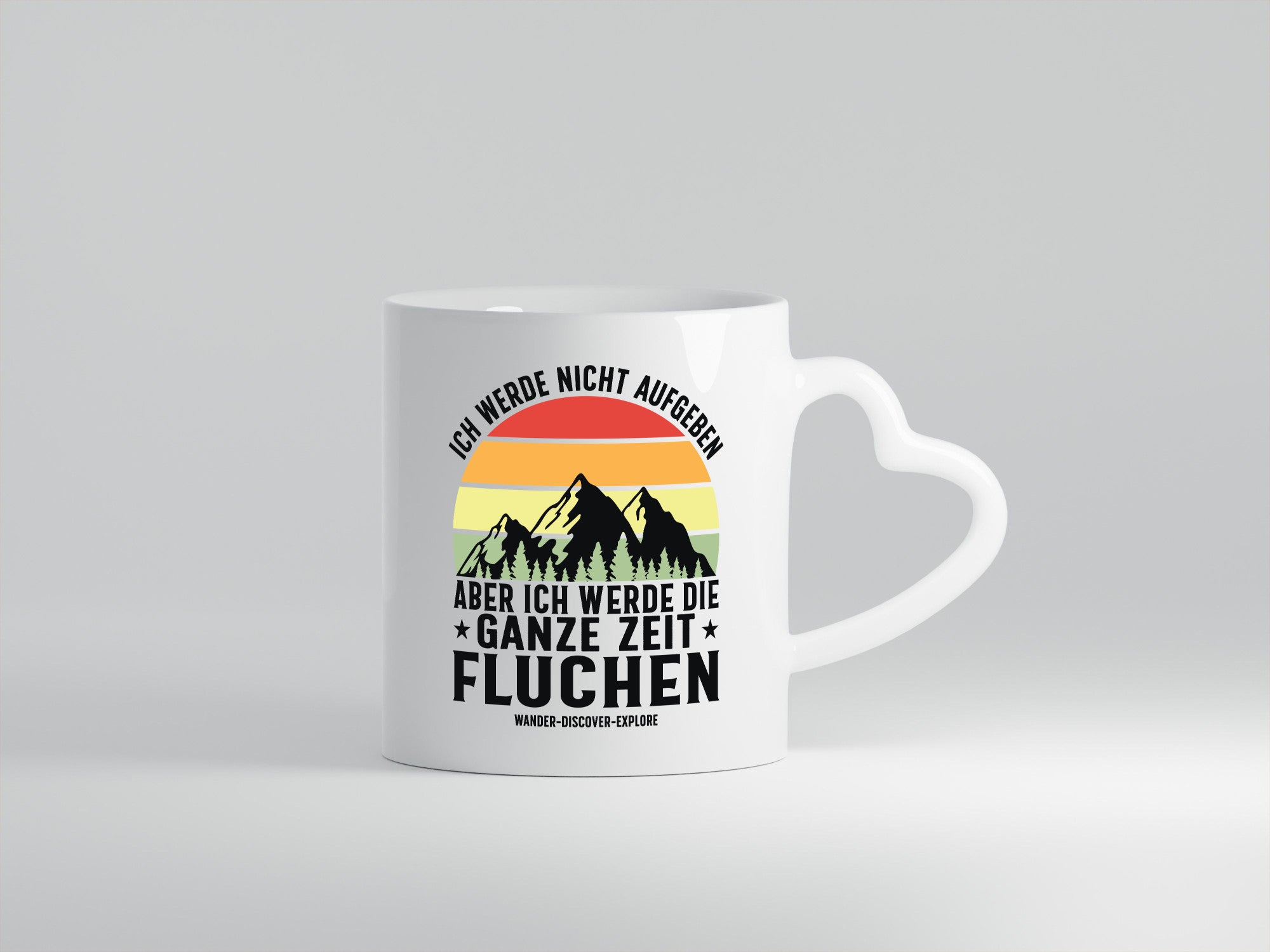 Nicht aufgeben, fluchen | Berge Sternen| Pfeile v2 lustig Humor Geschenkidee
