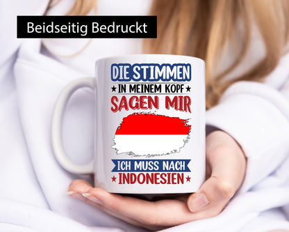 Indonesien | Urlaub Stimmen in meinem Kopf Traumland Geschenk Humor