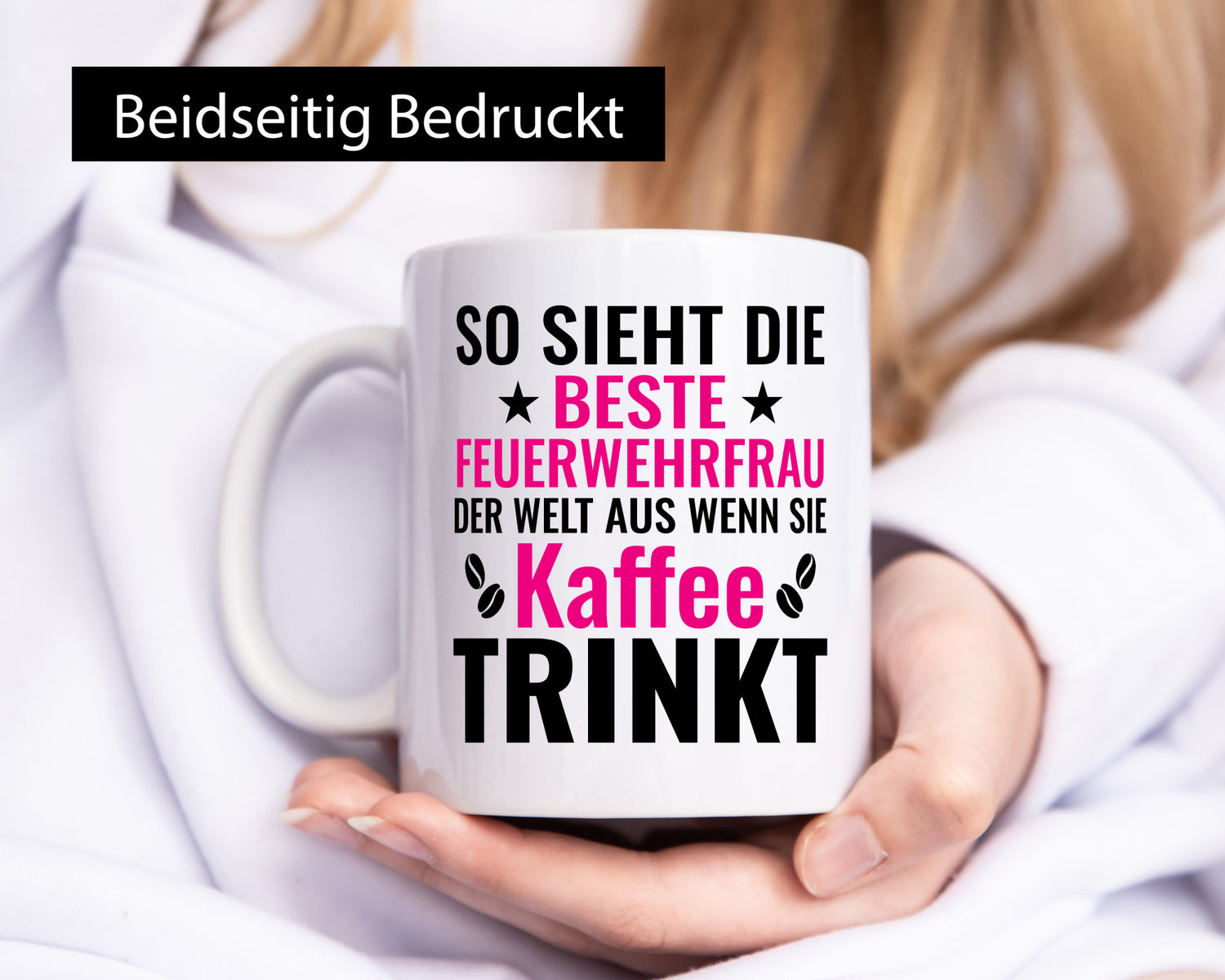 Kaffee trinkt: Feuerwehrfrau | Feuerwehr Geschenkidee Humor Tasse