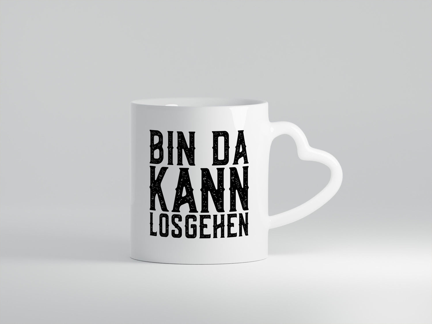 Bin da kann losgehen | Arbeit Geschenk Kollegen Büro lustiger Spruch Tasse