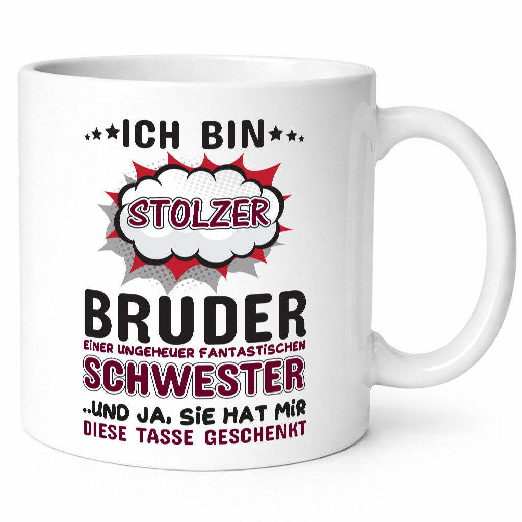 Stolzer Bruder | Tolle Schwester Geschwisterliebe Humor Geschenkidee Tasse