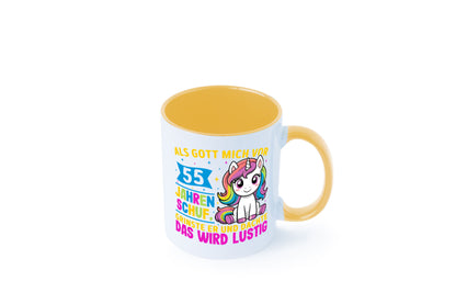 55. Geburtstag | Als Gott mich schuf 40 Jahre v2 lustiger Spruch Geschenk