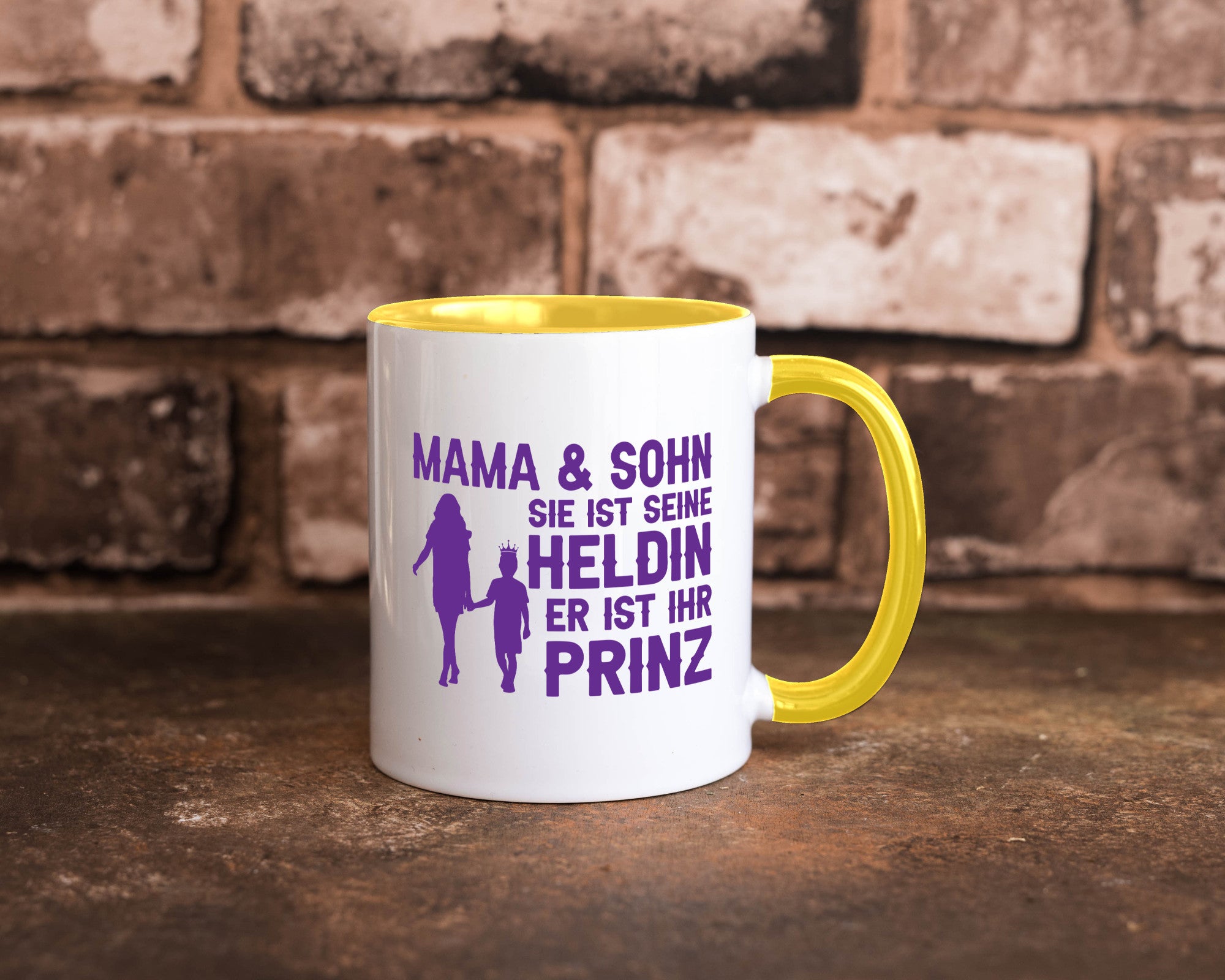 Mama &amp; Sohn | Helding Prinz Mutterliebe Geschenkidee Familie Humor Tasse