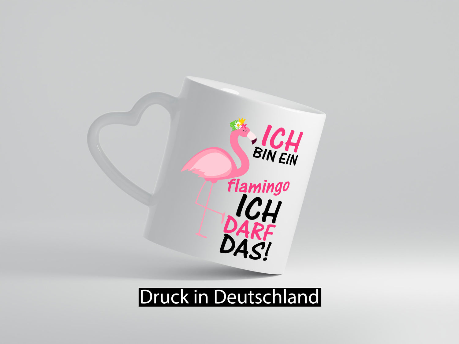 Ich bin ein Flamingo | Tier-Comic lustiger Spruch Blume Geschenk Tierliebhaber
