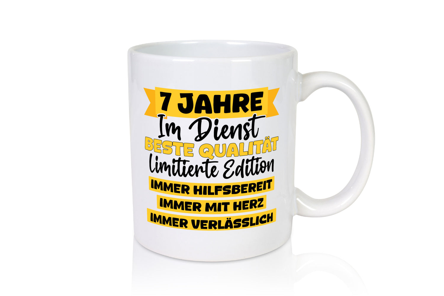 7 Jahre im Dienst | Jubiläum Arbeit v8 Geschenk Kollegen Büro lustiger Spruch