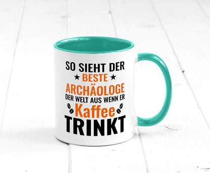 Kaffee trinkt: Archäologe | Archäologie Forscher lustig Humor Geschenkidee