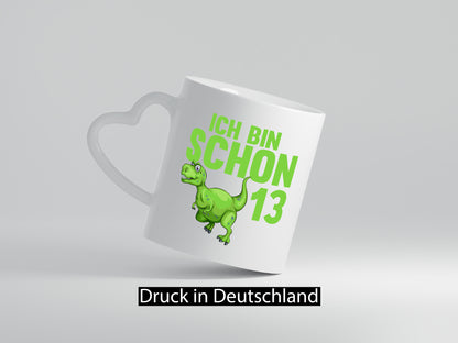 13. Geburtstag | 13 Jahre Dino Dinosaurier Humor Geschenkidee Tasse