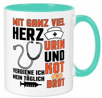 Verdiene mein Täglich Brot | Krankenschwester Krankenhaus lustiger Spruch Tasse