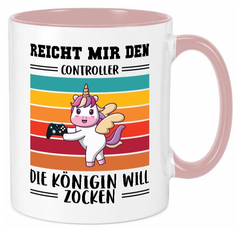 Die königin will Zocken | Gamerin Zockering Gaming lustiger Spruch Geschenk Tasse