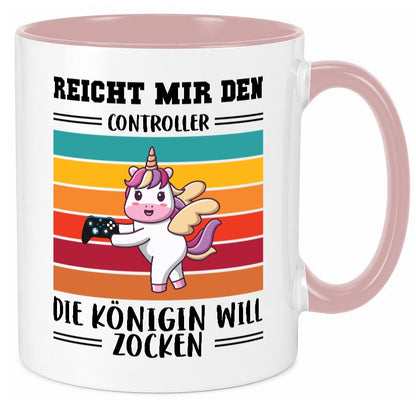Die königin will Zocken | Gamerin Zockering Gaming lustiger Spruch Geschenk Tasse