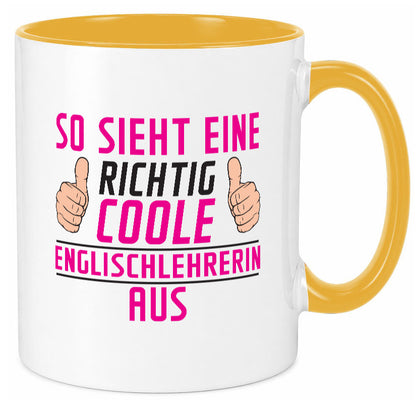 Richtig Coole Englischlehrerin | Englisch Lehrerin Humor Geschenkidee Tasse