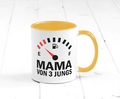 Mama von 3 Jungs | Muttertag Geschwister lustiger Spruch Geschenk Familie
