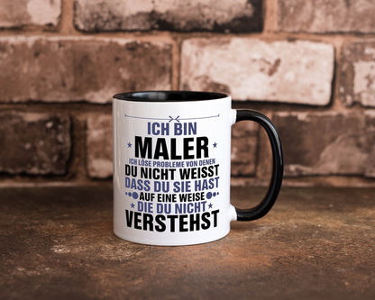 Löse Probleme: Maler | Malerei v2 lustig Humor Geschenkidee Geschenk Tasse