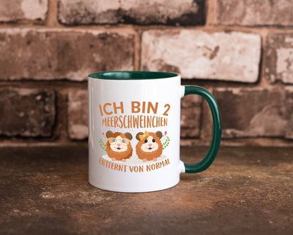 Zwei Meerschweinchen | Tierfreund Tasse Tier Liebe lustig Tierliebhaber Humor