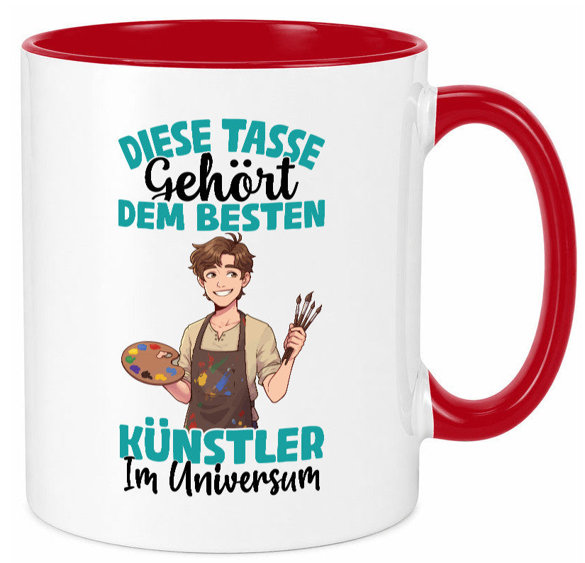 Im Universum: Künstler | Kunst Geschenkidee Humor Tasse