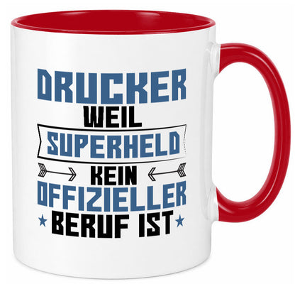 Superheld Drucker | Druckerei Print Medien Humor Geschenkidee Tasse