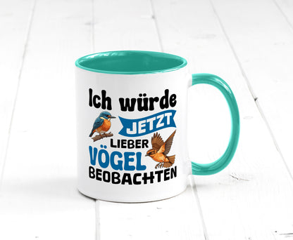Vögel beobachten | Vogel lustig Humor Geschenkidee Geschenk Tasse
