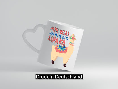 Mir egal ich bin ein Alpala | Lama Juckt mich nicht Geschenkidee Humor Tasse