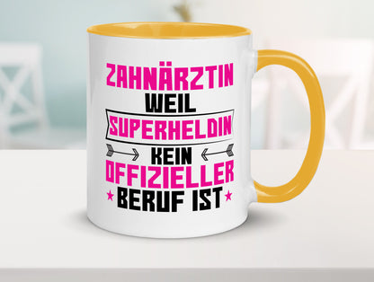 Superheldin Zahnärztin | Zahnmedizin Beruf Geschenkidee Arbeit Kollegen Büro