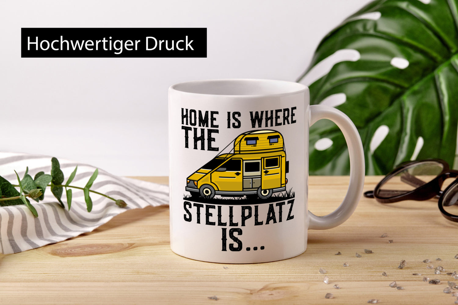 Camping | Wohnmobil Camper-Liebe Stellplatz Panorama Geschenkidee Humor Tasse