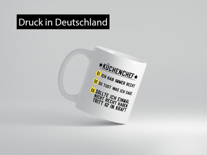 Küchenchef | Paragraphen Küchenregeln Koch Restaurant Geschenkidee Arbeit