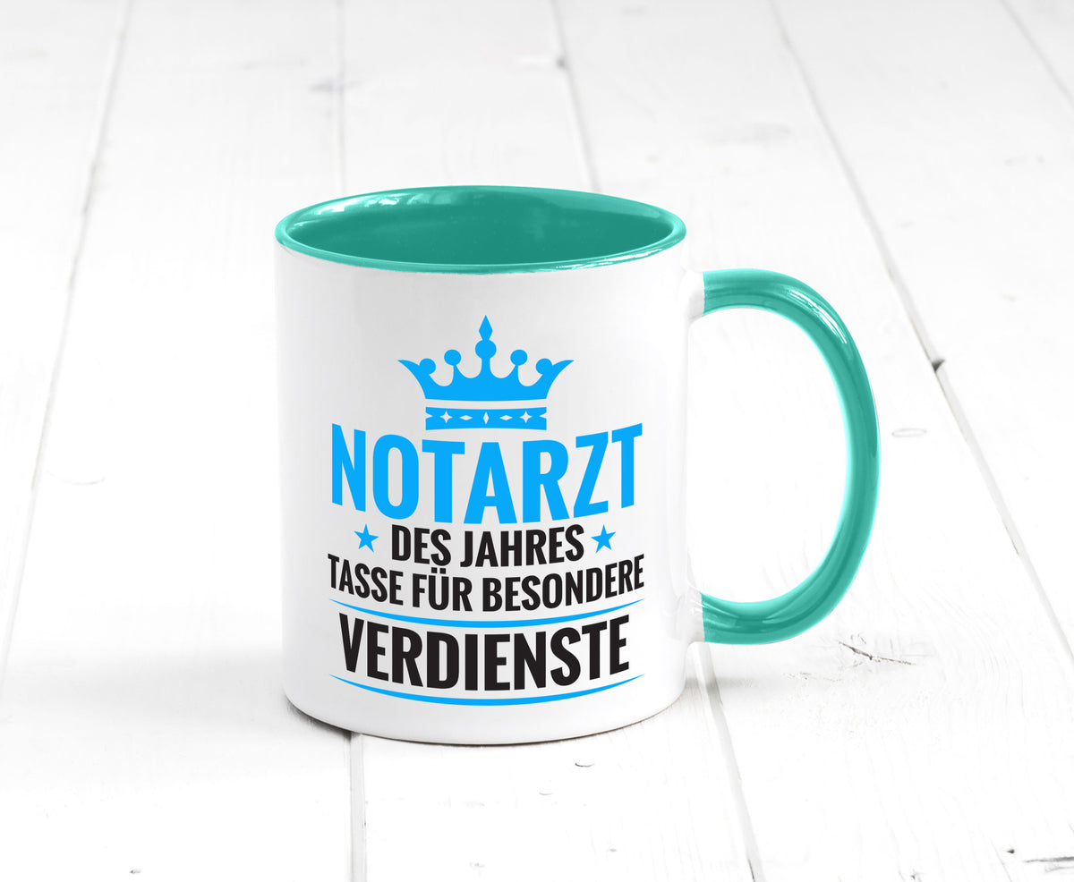 Besonderer Verdienst: Notarzt | Arzt Geschenk Humor Geschenkidee lustiger Tasse