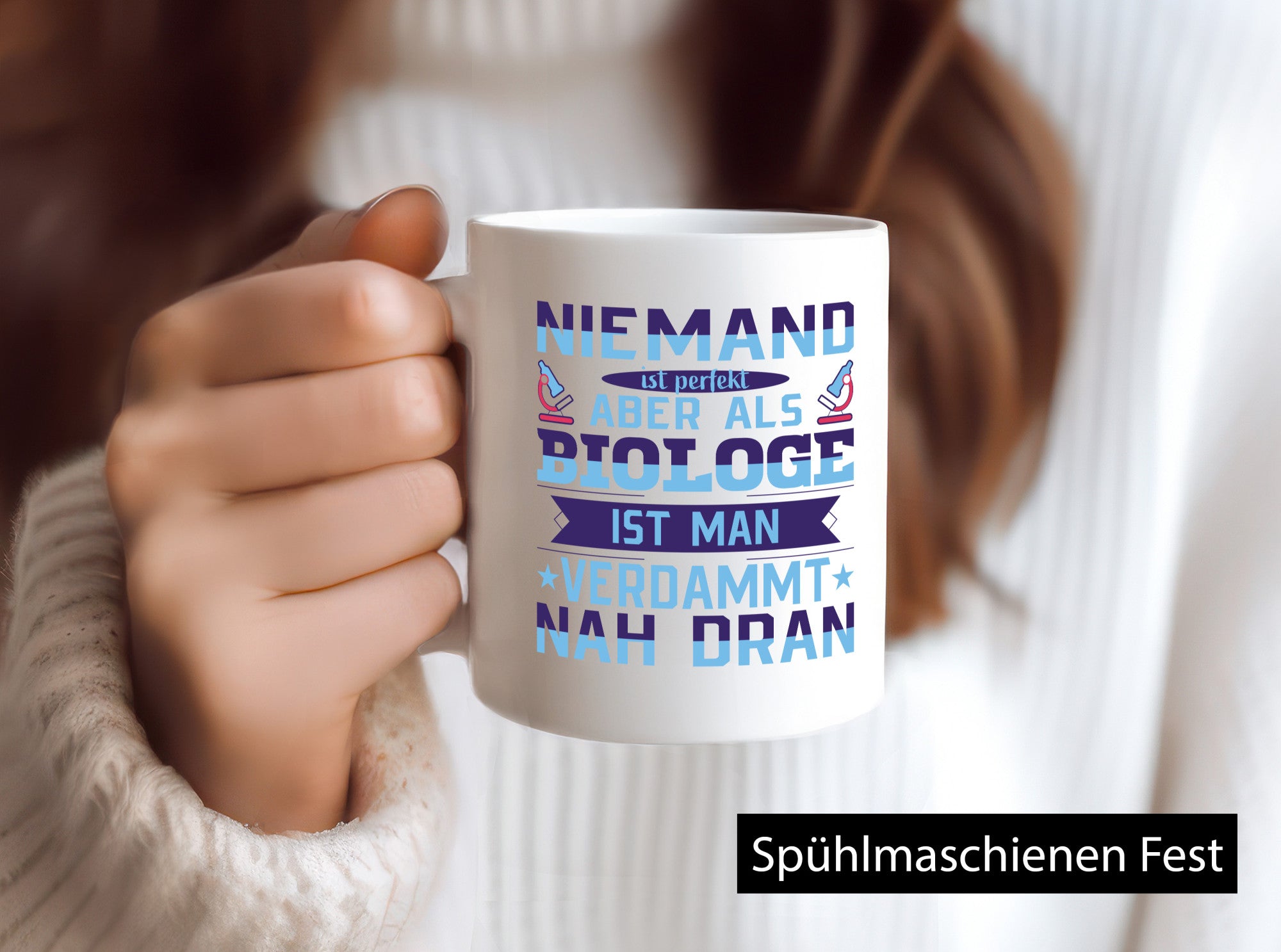 Biologist - Almost Perfect | Microscope Humor Gift Mug