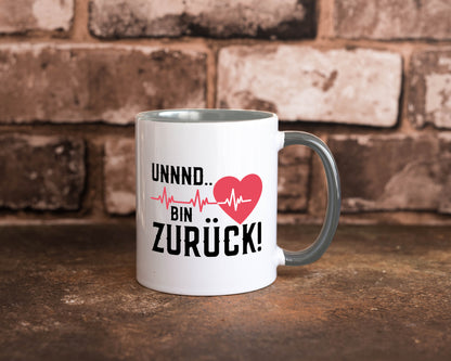 Bin zurück | Herzschlag Reanimation Puls Arzt Klinik Geschenk Humor