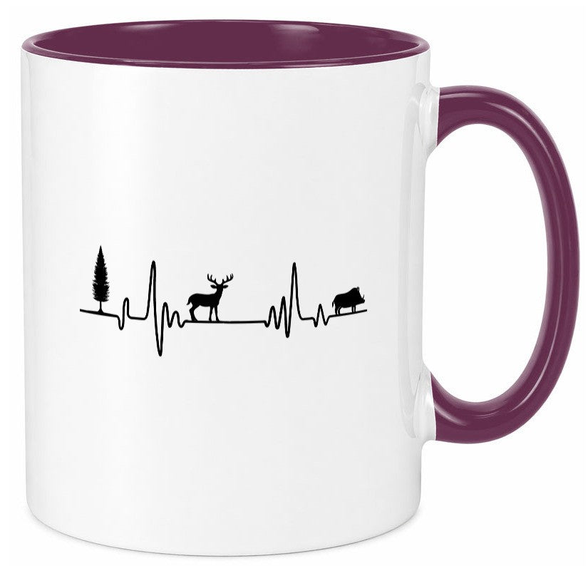 Jäger Herzschlag | Motiv Jagd Rotwild jagen Geschenkidee Humor Tasse