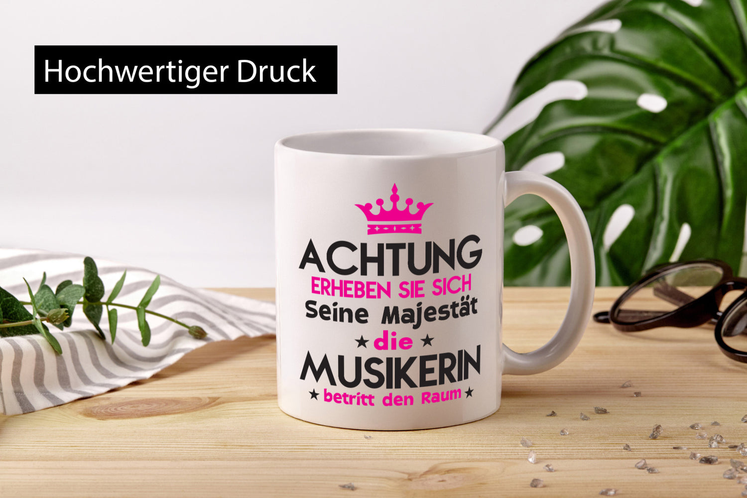 Seine Majestät Musikerin | Musik Musikantin Humor Geschenkidee Tasse