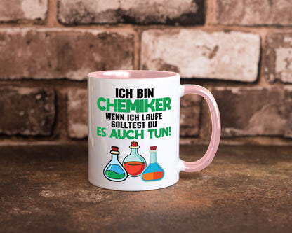 Ich bin chemiker wnen laufe solltest du es auch tun Humor Geschenkidee Tasse