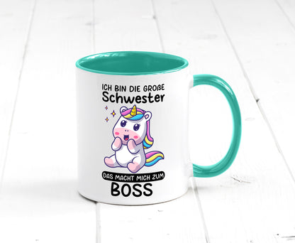 Große schwester macht mich zum Boss | Einhorn Geschwister lustiger Spruch
