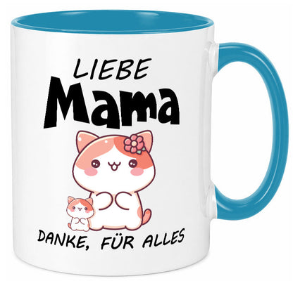 Liebe Mama Danke, für alles | Muttertag Beste Geschenk Familie Geschenkidee Tasse