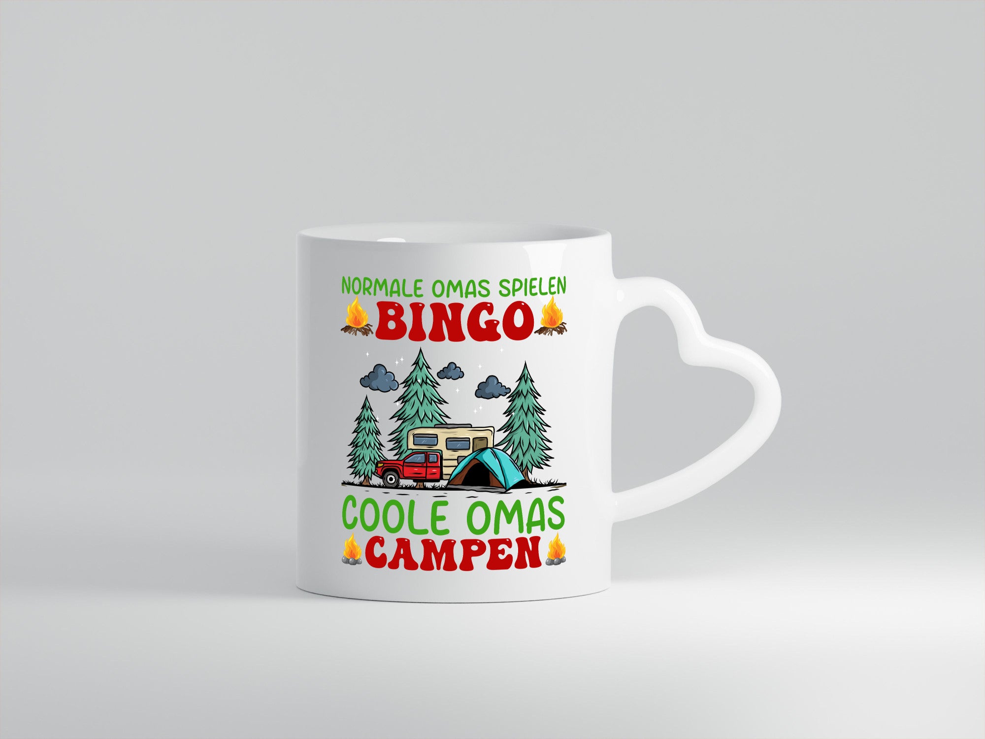 Normale Omas spielen Bingo. Coole campen. Geschenkidee Familie Humor Tasse.