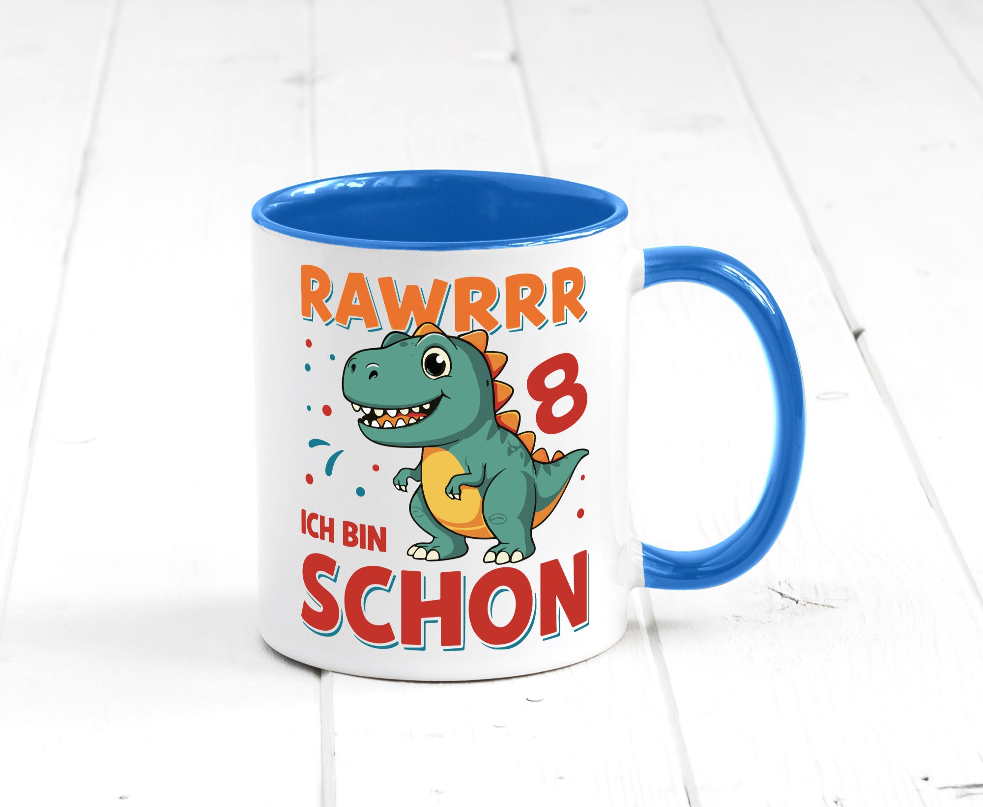 8. Geburtstag | 8 Jahre Raw ich bin schon T-Rex Geschenk Geschenkidee lustiger