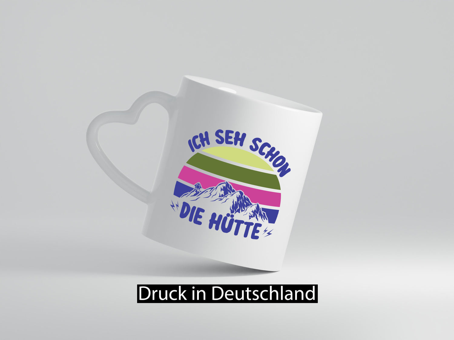 Ich seh schon die Hütte | Berge lustig Humor Geschenkidee Geschenk Tasse