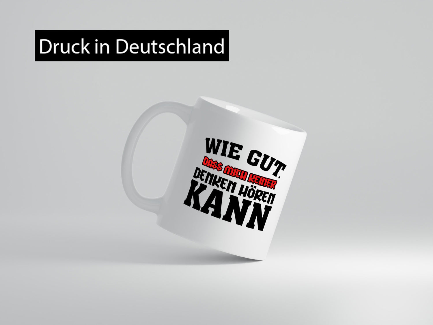 Denken hören lustiger Spruch Geschenk Humor Geschenkidee Tasse