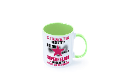 Bedeutung von Studentin | Uni Studium Universität Geschenkidee Humor Tasse