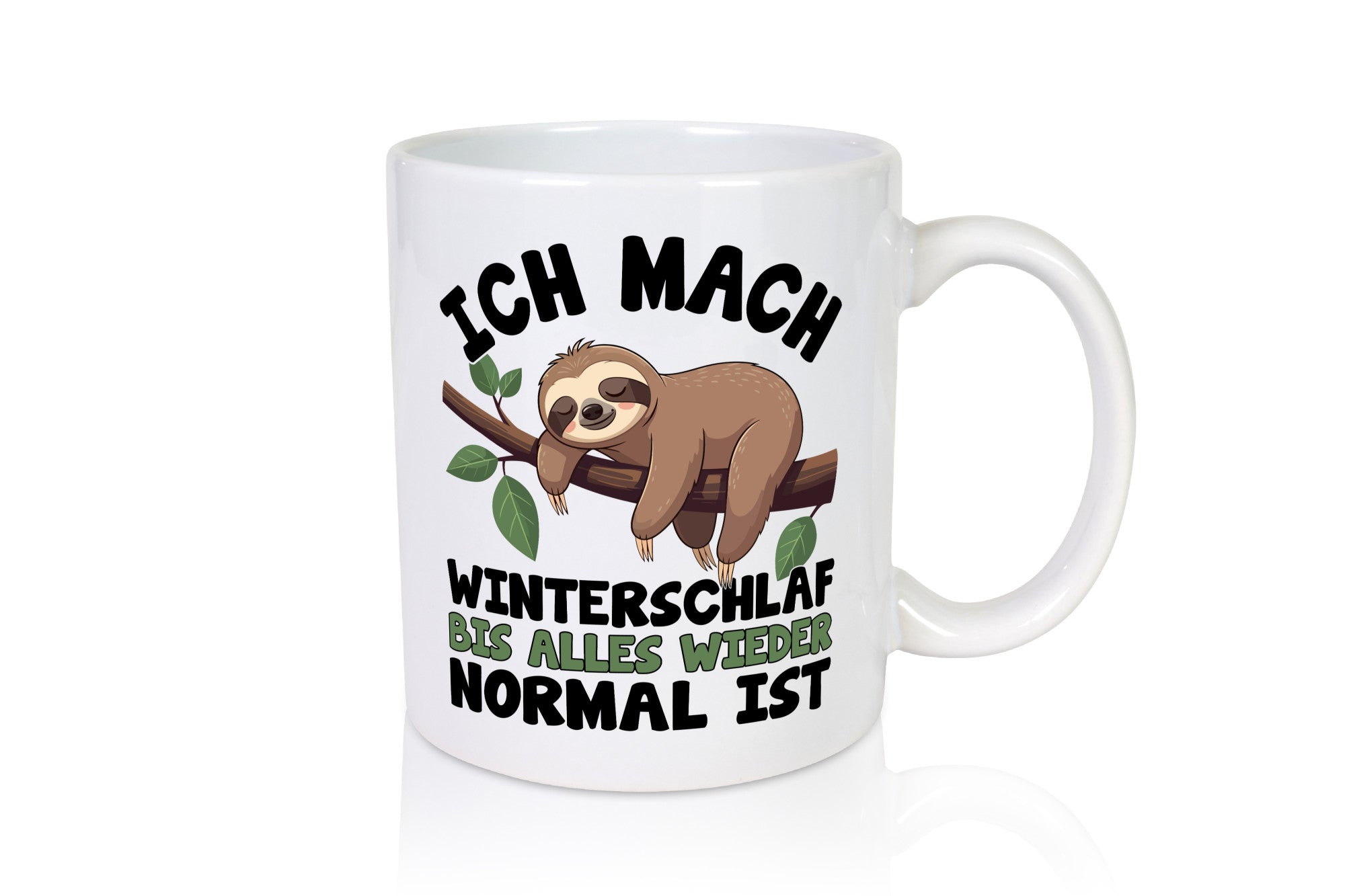 Winterschlaf | Faultier Schlafen v2 lustiger Spruch Geschenk Tierliebhaber