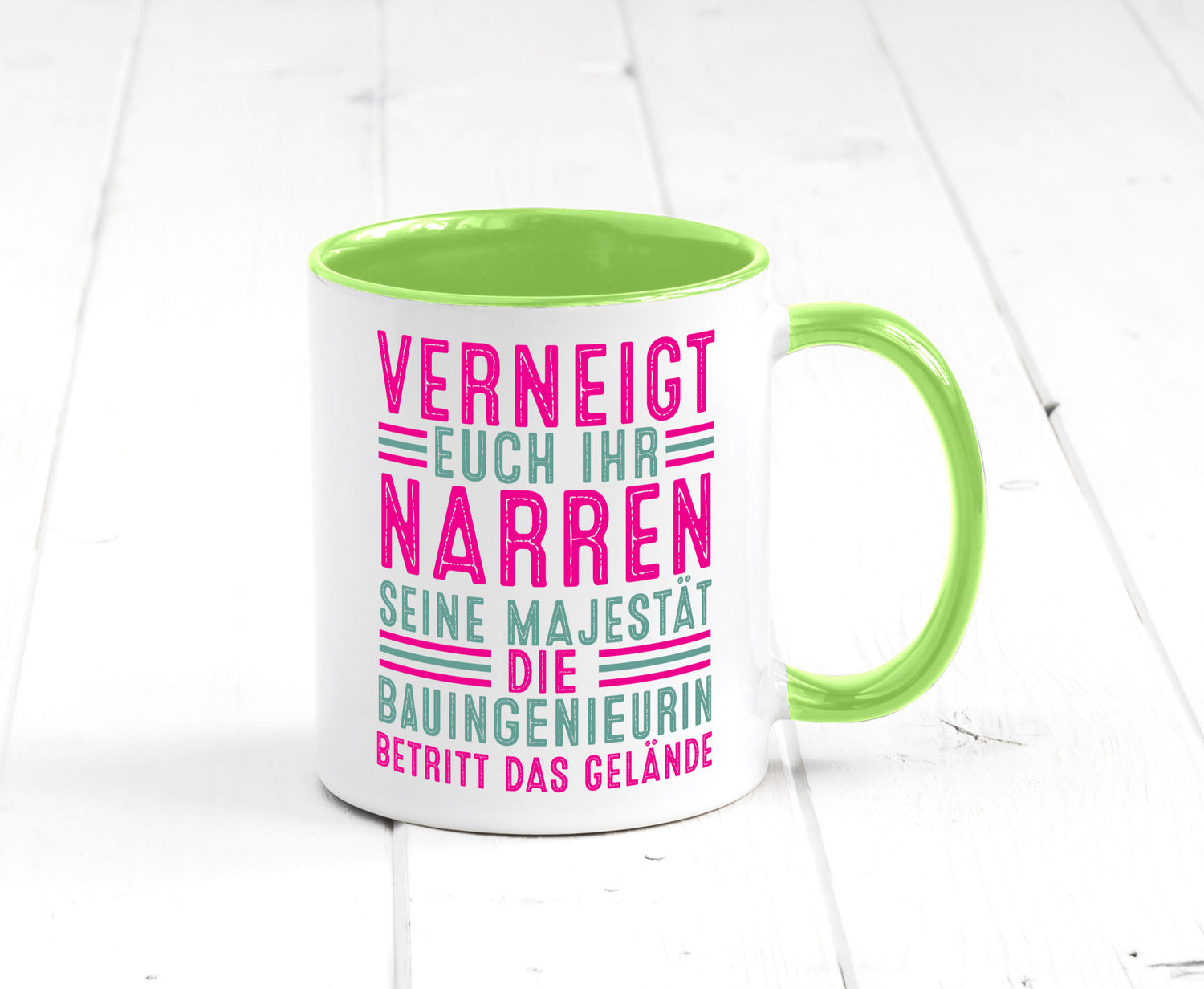 Verneigt euch: Bauingenieurin | Ingenieurin Geschenkidee Humor Tasse