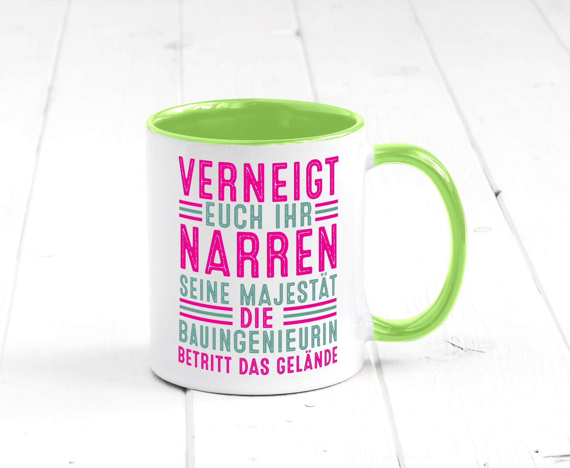 Verneigt euch: Bauingenieurin | Ingenieurin Geschenkidee Humor Tasse